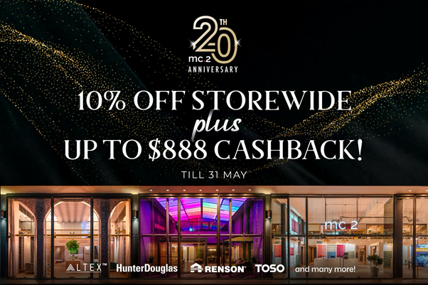 Read more about the article [mc.2 20th Anniversary Special] Celebrate 20 Years of mc.2 Legacy With Storewide Discounts of 10% OFF + Up to $888 Cashback