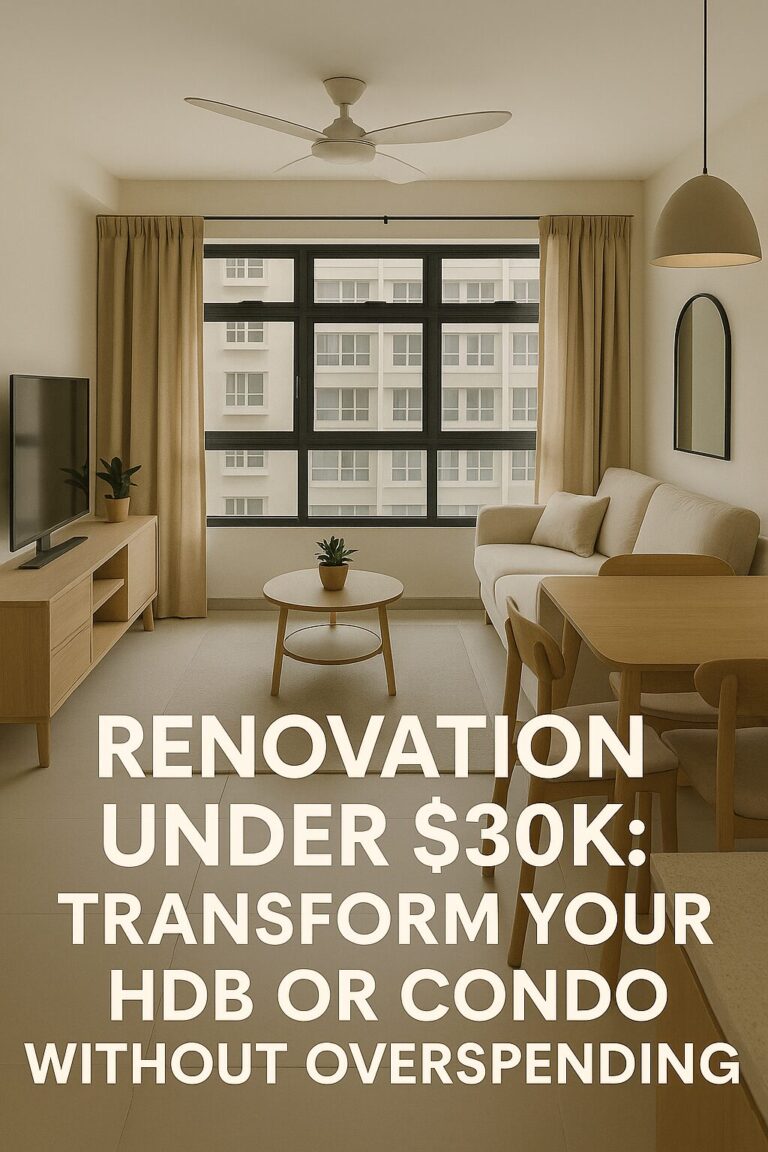 Renovation Under $30K: Transform Your HDB or Condo Without Overspending